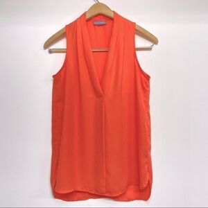 Vince Camuto Coral Sleeveless Ruched V-neck Top